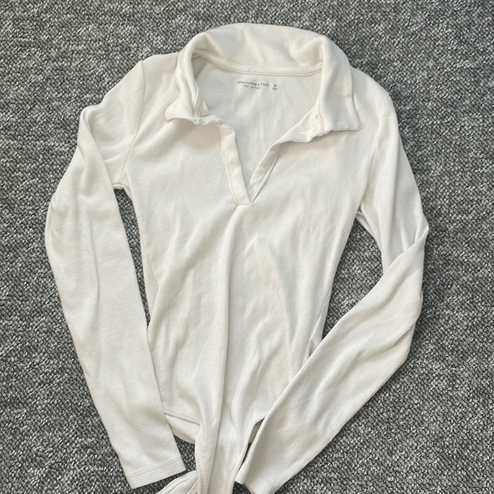 Abercrombie White Bodysuit Top